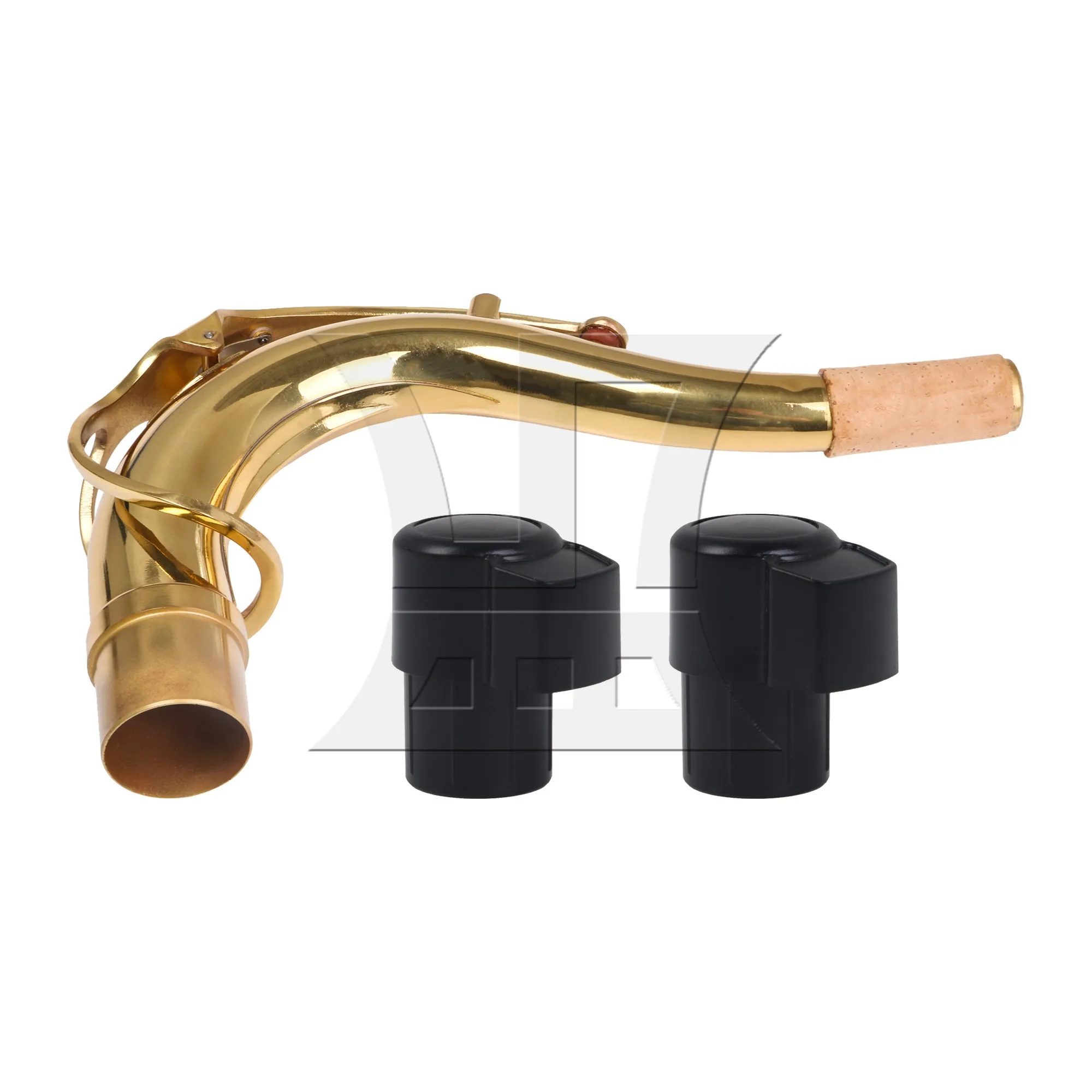 Yibuy 3 Pcs Copper 27.8mm Port Tenor Sax Elbow Bend Neck 24mm ID Sax End Plug