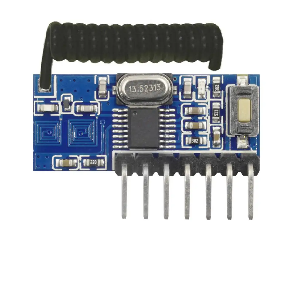 433 Mhz RF Relay Receiver Module Wireless 4 CH Output With Learning Button and 433Mhz RF Remote Controls Transmitter DIY