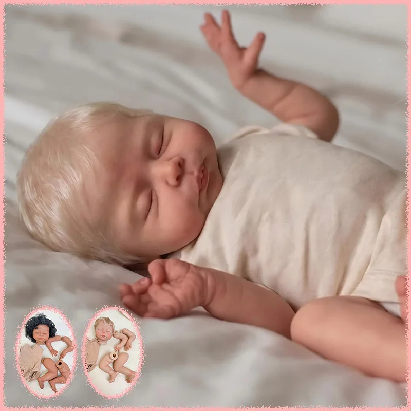 

19inch Christopher Reborn Painted Doll Kit Hand Root Hair Lifelike Multiple Layers Painting Doll Parts Collectible Gifts