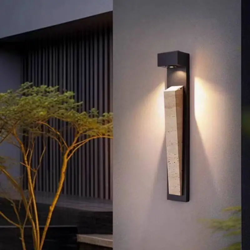 Outdoor Waterproof Wall Lamp Courtyard Villa Balcony Terrace Illumination Luminaires Human Body Sensing Corridor LED Wall Sconce