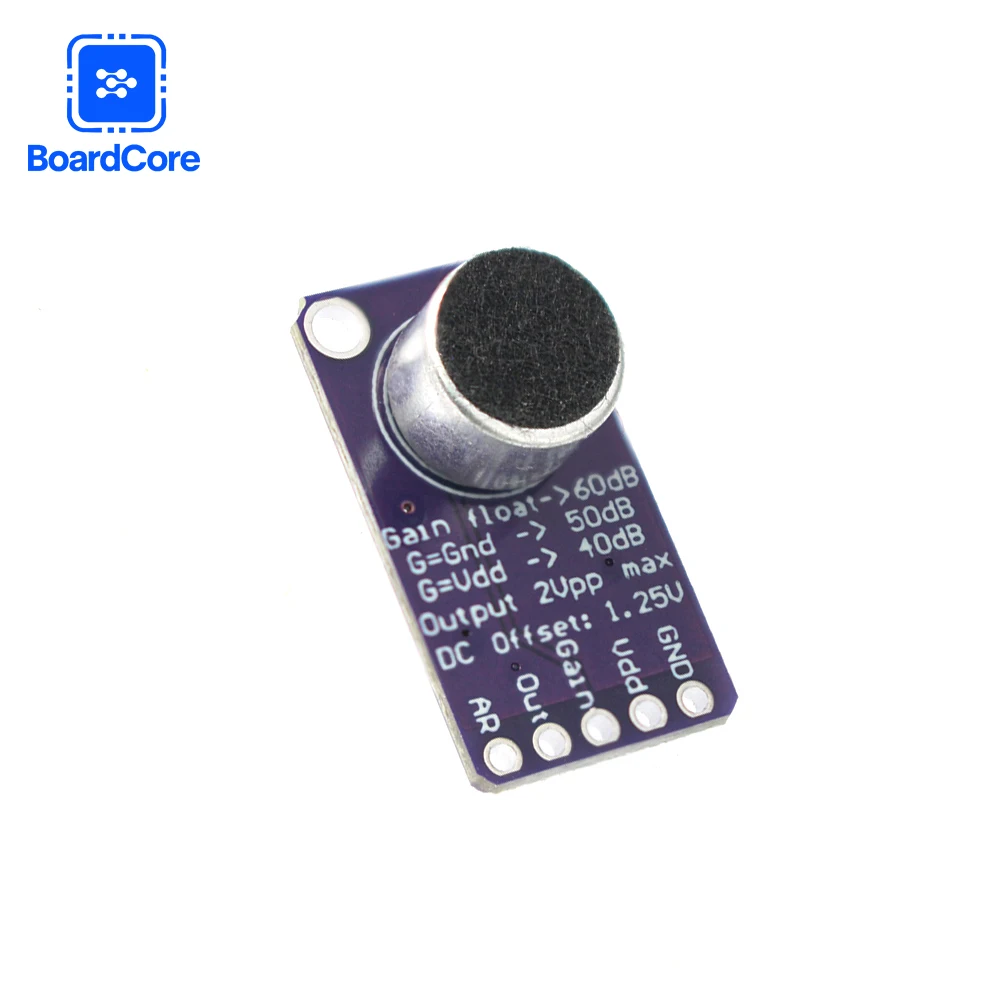 1Pc DC 2.7V-5.5V MAX9814 Microphone AGC Amplifier Board Module Microphone Sound Amplification Audio Module Support ESP32