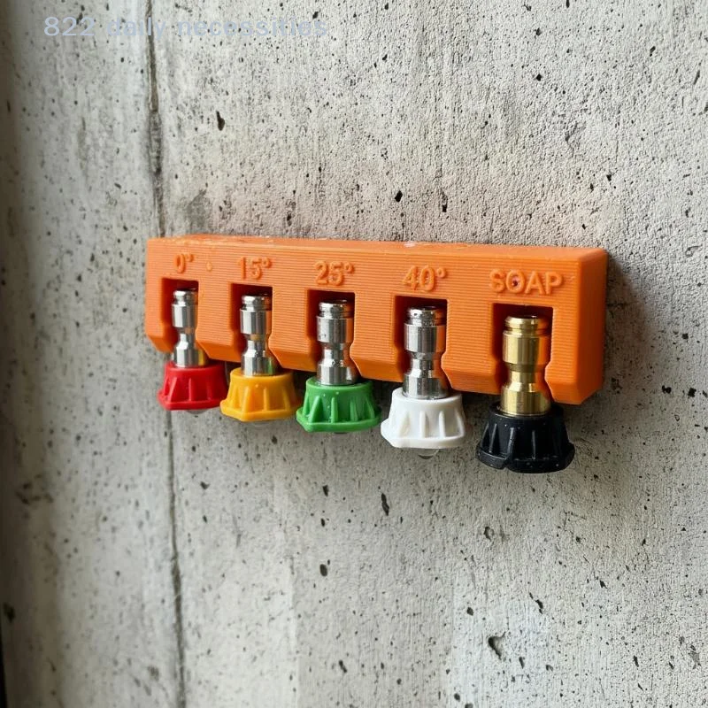 convenient1Pcs 5Port Pressure Washer Nozzle Organizer 1/4 Inch Quick Connect Holder for Efficient Cleaning and Storage Solution