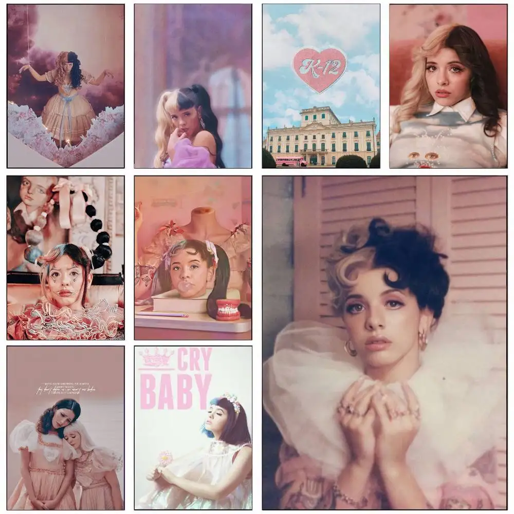 Póster de cantante m-melanie Martinez, arte HD, póster de pared adhesivo, decoración estética impermeable para el hogar y la sala de estar.