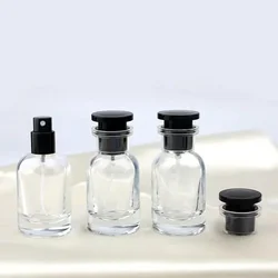 1/2/3/4/5pcs 30ml Glass Empty Refillable Perfume Bottle Cylinder,Travel Portable Perfume Atomizer Sample Bottle