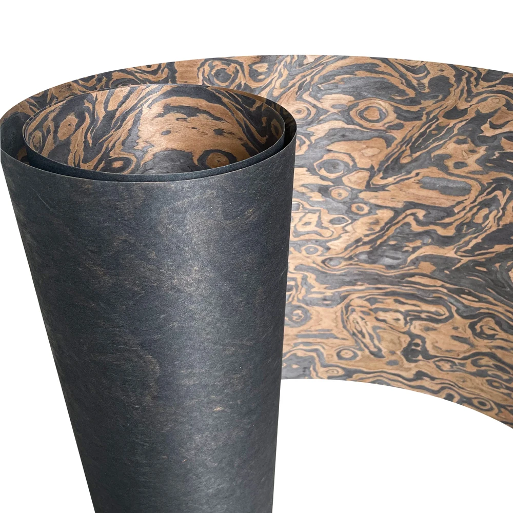 RetroTechnology Holzfurnier Möbelschrankfurnier Renovieren Sie die Haut DIY handgefertigtes Holzfurnier Schwarze Walnussplatte Kraftpapier – Detail 1