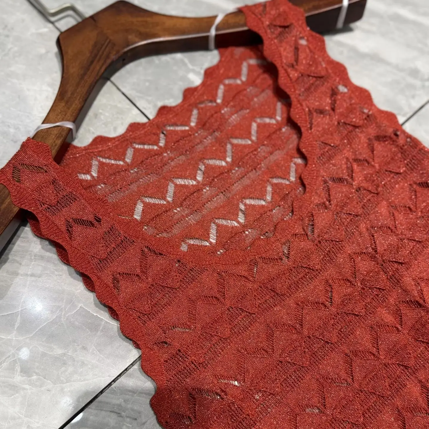 

Women Hollow Out Crochet Knitted Maxi Dress Sequined Square Collar Sleeveless High Waist Elegant Slim Robe