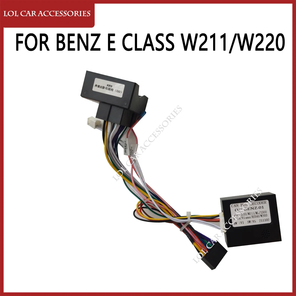 

For BENZ E CLASS W211/W220 2008-2016 Car Radio GPS MP5 Player Android Power Cable Canbus Box Panel Frame Wiring Harness