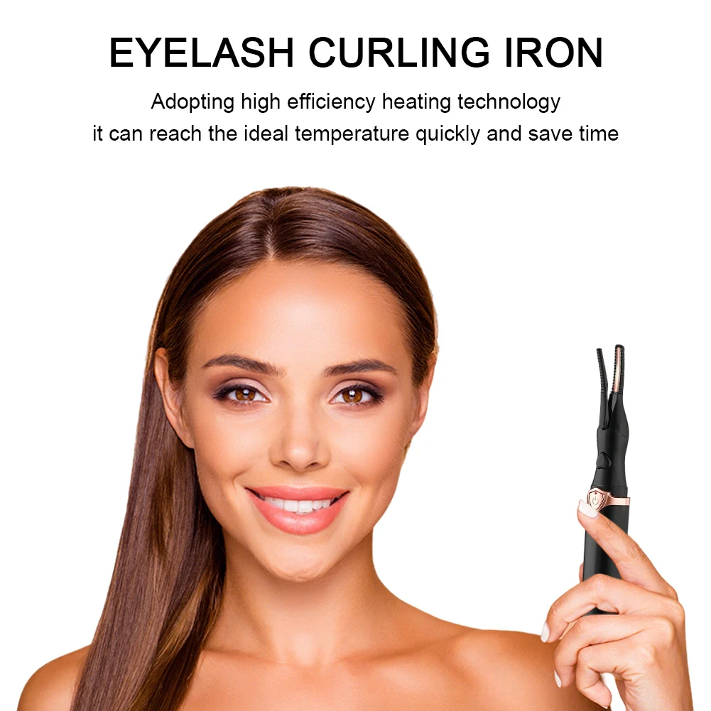 Heated Eyelash Curler 3 Heating Modes Eyelashes Curler Natural Curling 24H Long-Lasting Curl Makeup Tools Gift for Women Girls