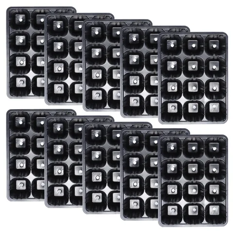 12-Cell Black Seedling Tray
