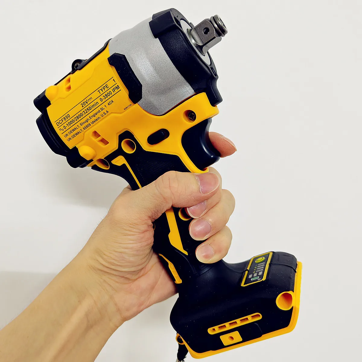 Brushless Impact Wrench for DeWalt, Motorista Sem Fio, Reparação de Carro Elétrico, Ferramentas Elétricas, Bateria 20V, 4 Engrenagens, 520N.m, 1/2\
