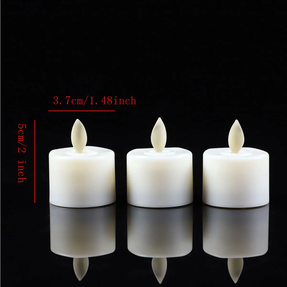1/2/3/4 Pieces Rechargeable Moving Wick Tea Light Candles With Remote Control,Dancing Flame Votive Decorative Candles With Timer