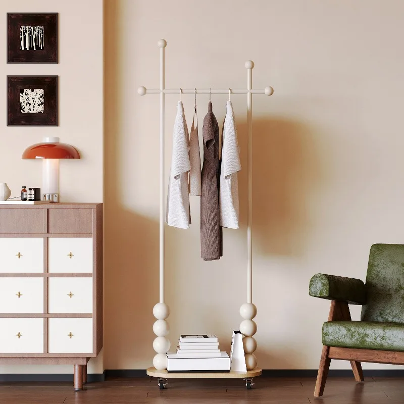 

Многофункциональная напольная вешалка для одежды в скандинавском стиле, передвижная стойка для хранения в спальне и прихожей