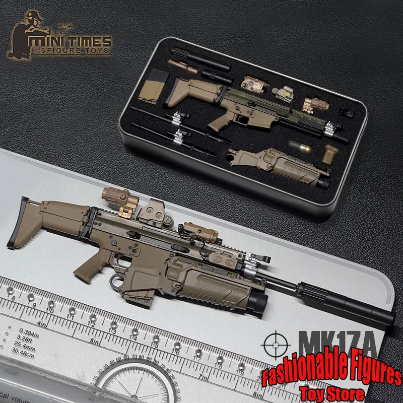 Mini Times Toys 1/6 Maßstab MK16 MK17 MP7 Kunststoffpistole Militär Kampfwaffe Zubehör für 12-Zoll-Actionfigur Soldatenpuppen