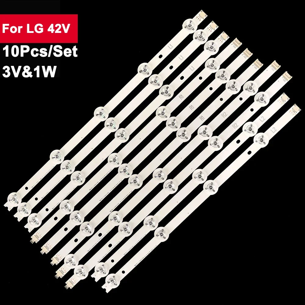 

10Pcs/set 42in 615mm LED Backlight Strip for LIG 42V 9led 3V 42LY970H 42LB700V 42LB671V 42LB679V 42LB670V LIG42LB730V 42LB675V-Z