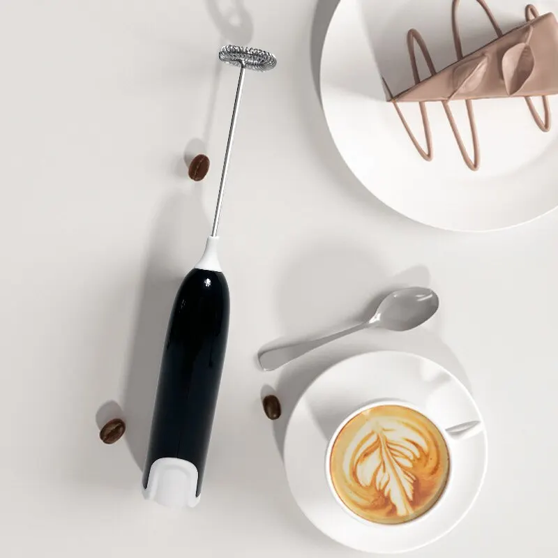 Elektryczny mleczny spieniacz do napojów w kuchni Mieszadło z pianką do kawy Cappuccino Creamer Whisk Frothy Blend Egg Beater