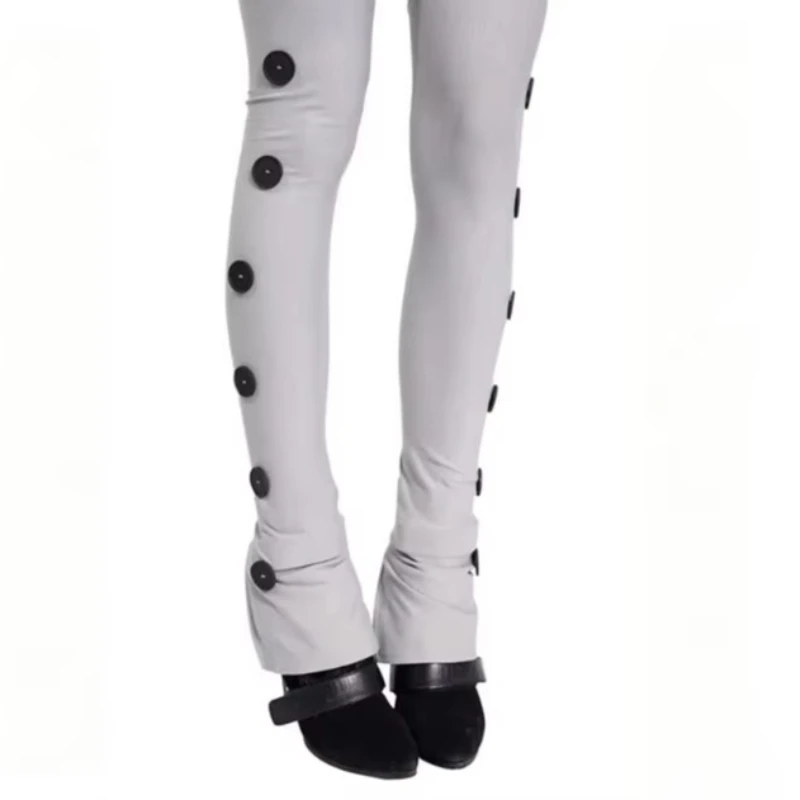 Ins Style Sweet Simple Cute Elegant Button Decorated Mid-Calf Socks Retro High Street Trendy Mid-Calf Socks Women's Clothes Emo