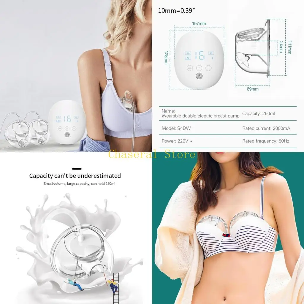 E7CE Portable Sucking Pump Baby Nipple Silence Suction Cup Feeding Milk Bottles