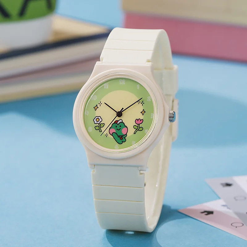 Simple Student Exam Watch Silicone Strap Quartz Watch Cute Cartoon Pattern Boy Girl Gift Wristwatches Luxury Watches Wholesale