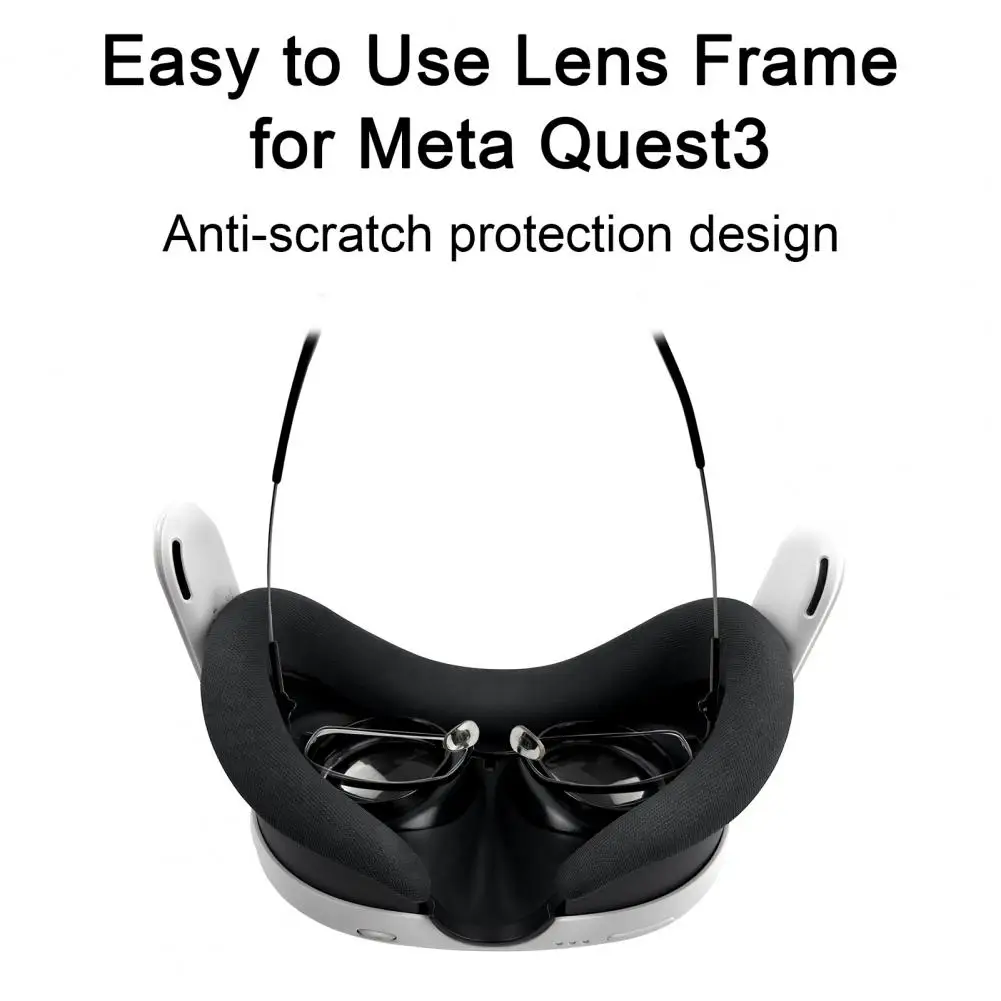 Lens Frame Protective Frame for Meta Quest 3 Anti-scratch Lens Ergonomic Design Controller Headset Mirror Eyewear Easy for Meta