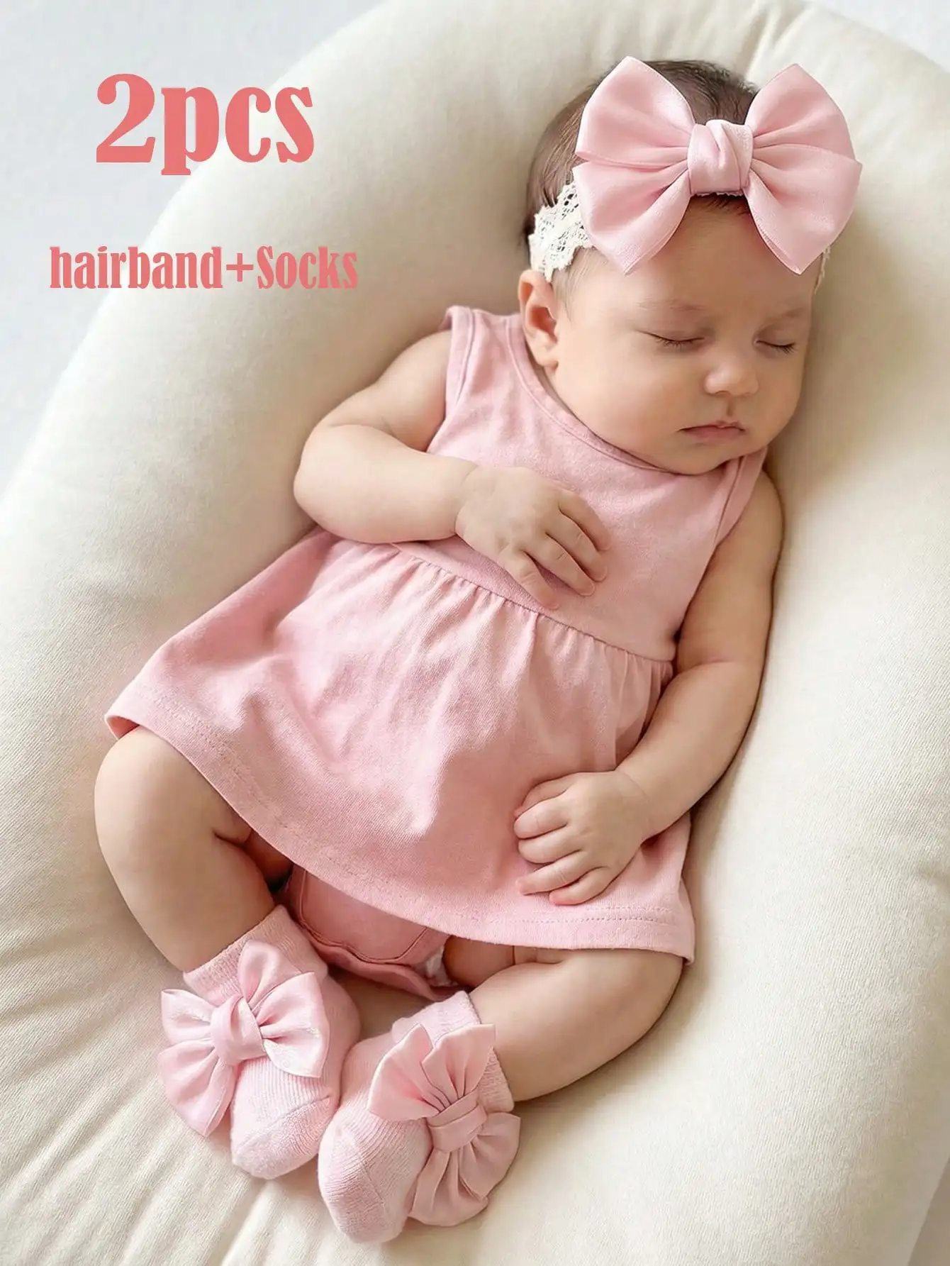 

2Pcs/Set 6-12M Baby Bow Socks & Headband Set Multicolor Cute Infant Hairband Socks Suit Birthday Gift Baby Present