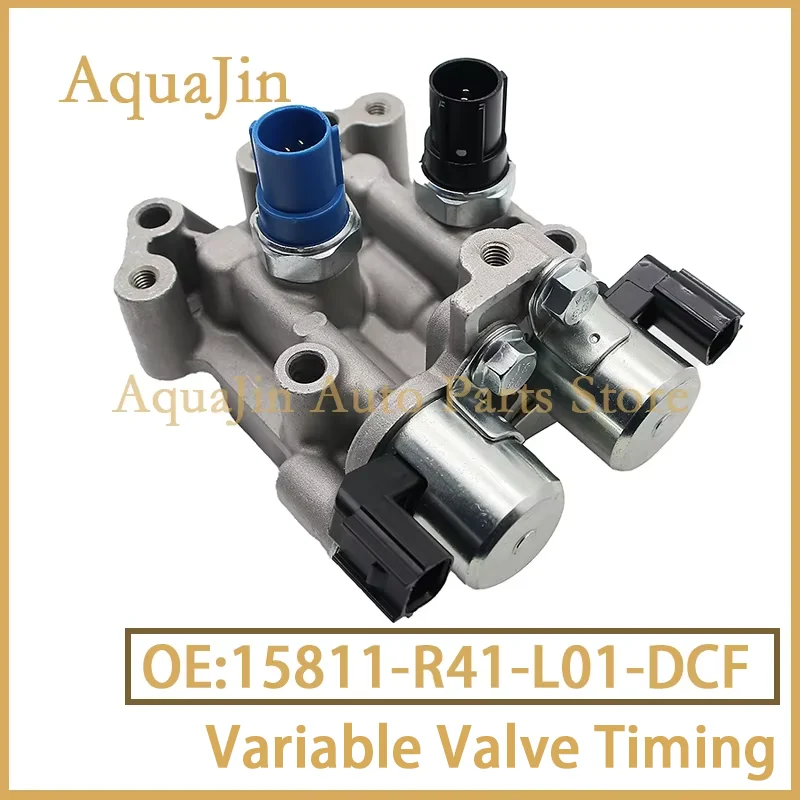Válvula solenóide variável de sincronização do motor vvt 15811-r41-l01-dcf para honda accord 2008 ~ 2012 2.4l auto 15811r41l01dcf 15811r41 l01 dcf