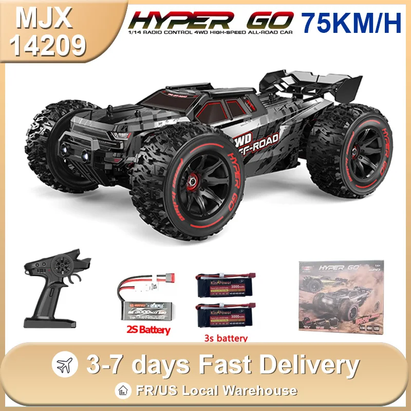 MJX 14209 Hypergo 1/14 V2.0 Rc Remote Control Car 3S/2S Battery 4WD Off-road Racing RC Truck 2.4G Brushless Drift Car Electric