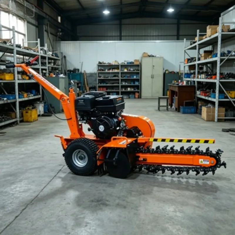 Self-propelled Wheel Traction 12HP 15HP diesel Engine Asphalt Trencher Machine Rock Saw Cable Laying Trencher