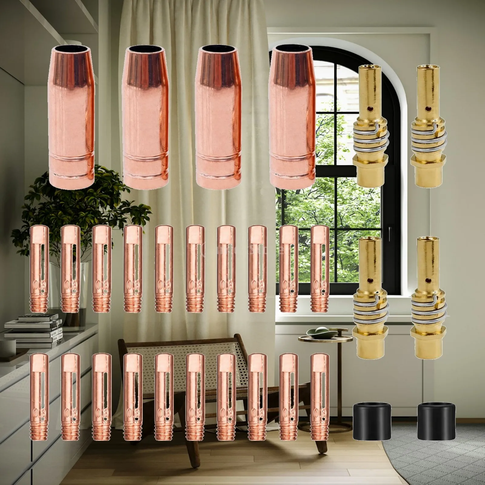 Replacement Copper Contact Tip for MB15AK Welding Torch MIG Wire Feed Consumable Accessory Parts