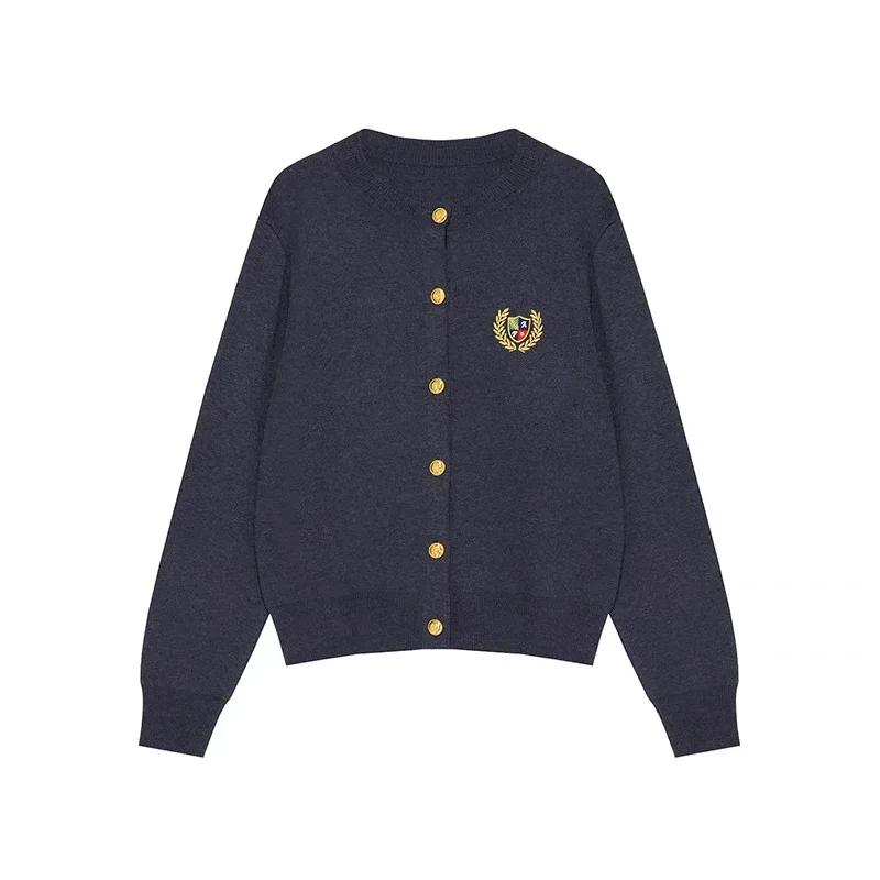 Long sleeved Navy Loose JK Cardigan Sweater College Style Casual Sweater Women Students Girl Knitted Jacket JK Uniform Coat Top