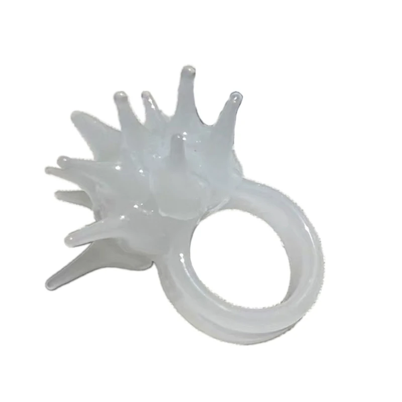 M2EA Stylish and Artistic Resin Sea Urchin Rings Ornament for Fashion Enthusiasts