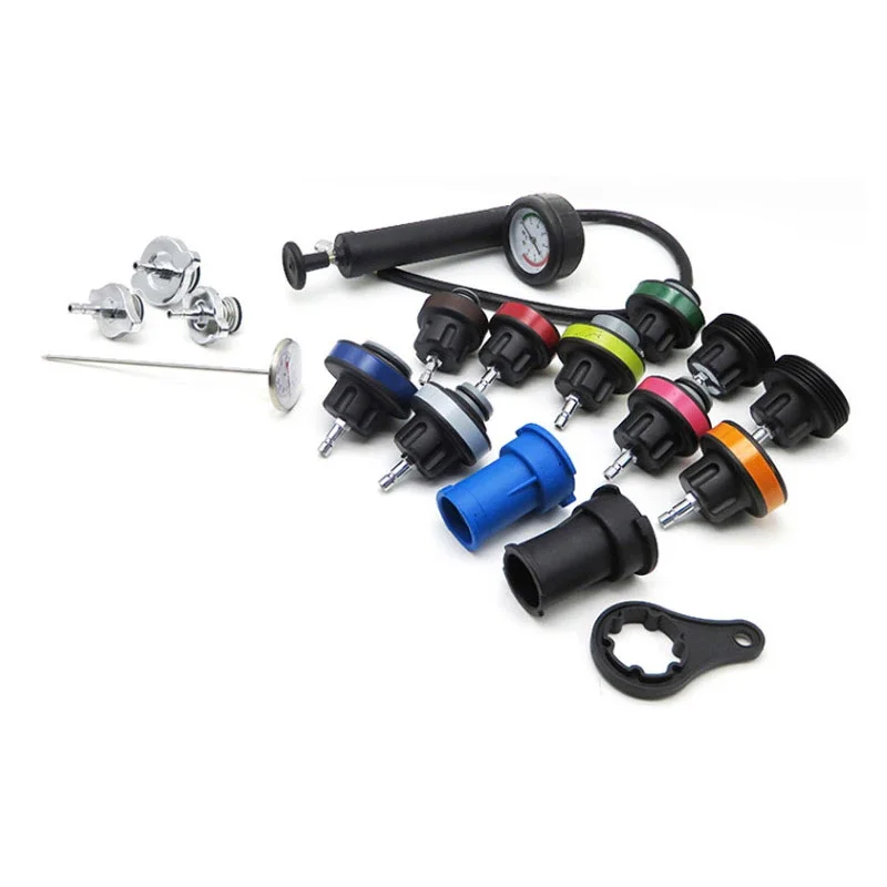 28 مجموعات من خزان مياه السيارة كاشف تسرب الضغط التبريد التجمد ملء استبدال أداة فراغ كشف الضغط الجدول #3