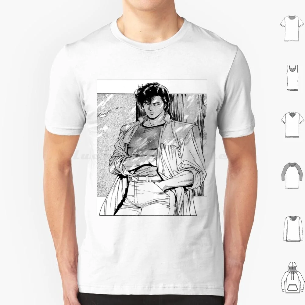 Camiseta City Hunter-Ryo Saeba 6xl de algodón, camiseta genial City Hunter Ryo Saeba Nicky Larson Manga Dessin