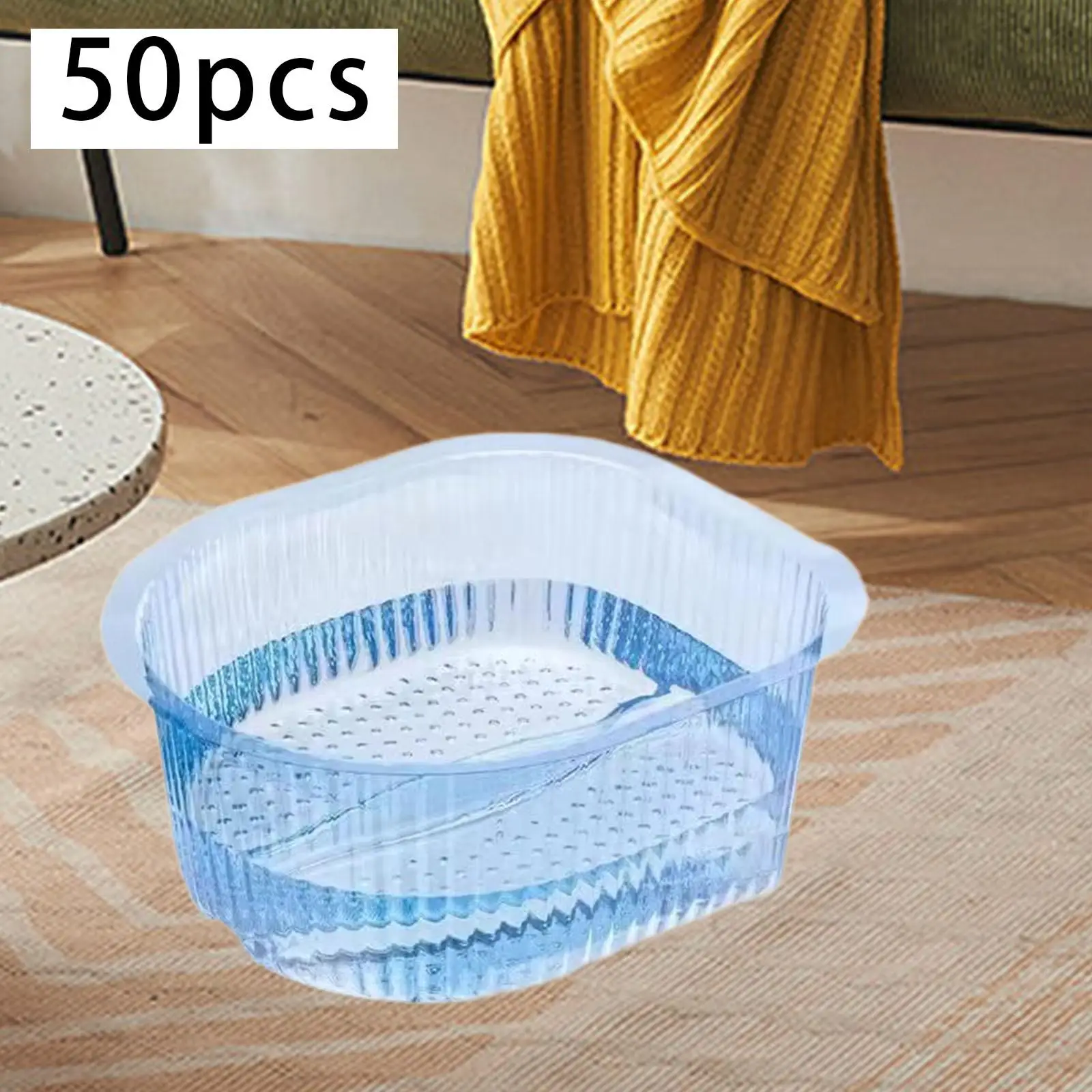 50Pcs Pedicure Liners Portable Pedicure Tub Liners Pedicure Bowl Liners Disposable for Home Soaking Feet Pedicure Foot Soak SPA