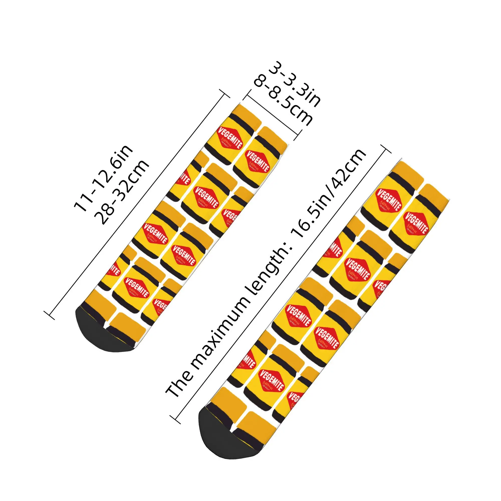 Calzini Vegemite per tutte le stagioni Calzini Harajuku di alta qualità Calze casual per uomo Donna Regali di Natale