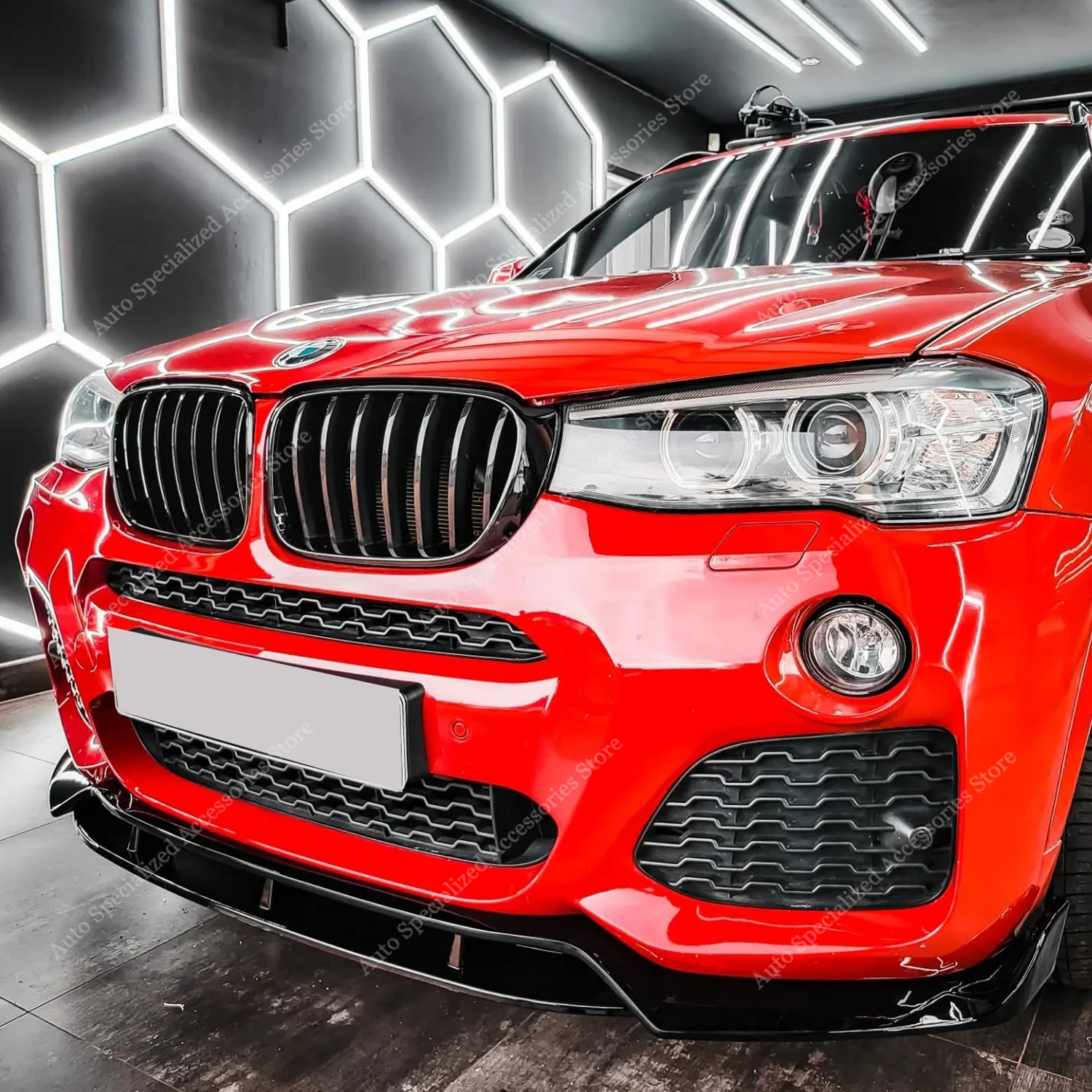 

Gloss Black MT Style Front Bumper Splitter Lip Spoiler Diffuser For BMW X4 F26 M40i 30d 28i 35i M Sport 2014-2018 Tuning