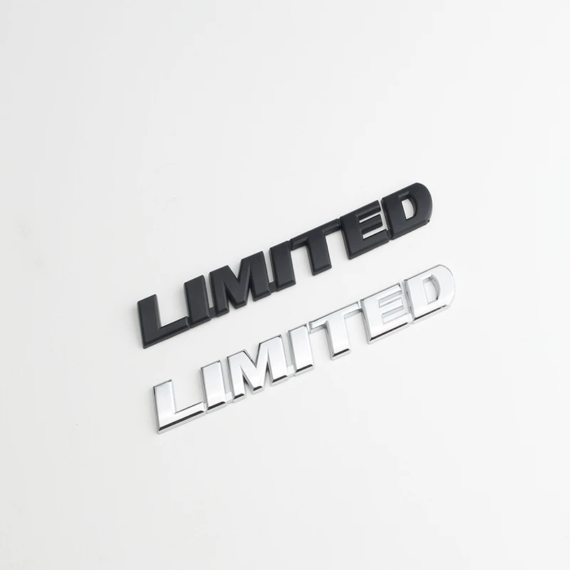 1 Pcs Car 3D Metal Chrome Black Badge Sticker Luxury LIMITED Edition Letter Emblem Logol Fit for Toyota Highlander