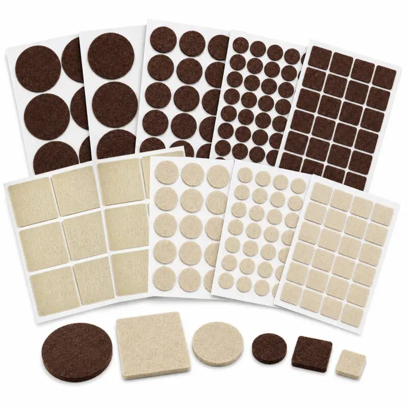 96-226 Pieces Thick Felt Chair Leg Pads, Floor Scratch Protection, Noise-Reducing, Non-Slips Self-Adhesive Furniture Accessories
