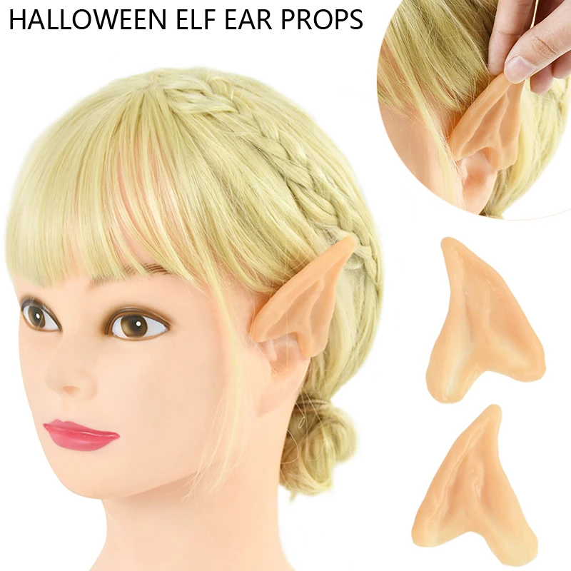 

1 Pair Simulated Pointed Ears Elf Fairy Vampire Demon Half Ear Halloween Party Cosplay Costume Props Accessories