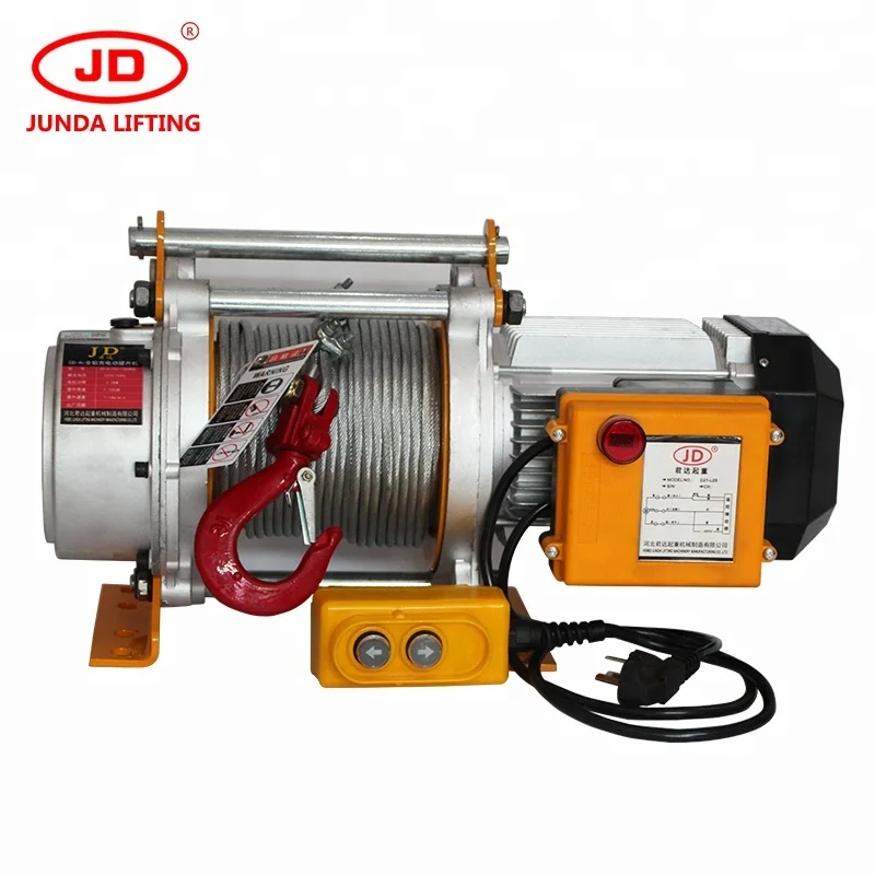 300kg 500kg 1000kg electric winch wire rope hoist lift machine