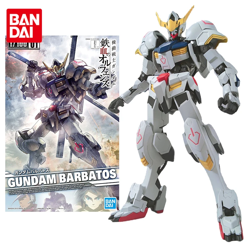 Bandai Genuine Gundam Model Kit Anime Figure TV 01 Gundam Barbatos Collection Gunpla Anime Action Figure giocattoli per bambini