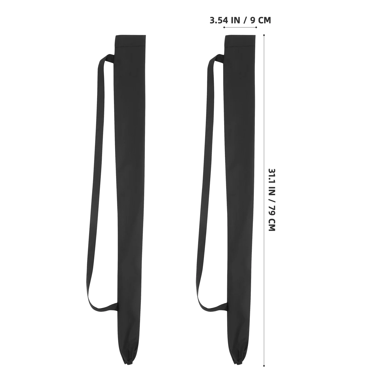 Housse de parapluie, pochette étanche pour fourre-tout, conteneur, sac de rangement pliable, parapluies, longue sangle de pluie, 2 pièces