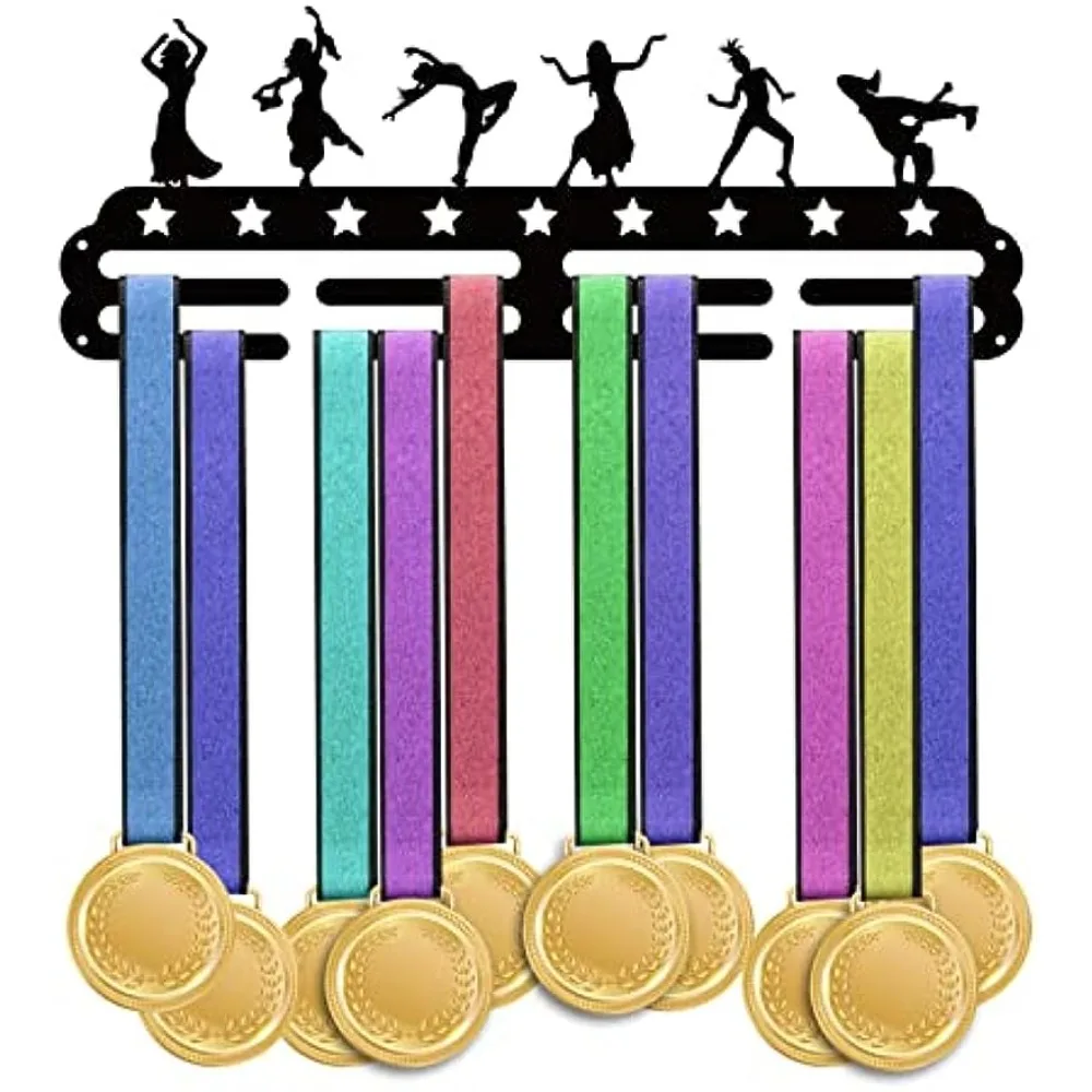 

Dancer Medal Holder Medal Hanger Award Ribbon Hanger 3 Lines Medal Hanger Sport Award Ribbon Cheer Rack Wall Mount Iron Frame