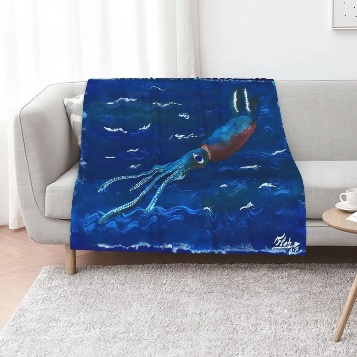 

giant squid Throw Blanket Hairy halloween Blankets For Bed Furrys Blankets