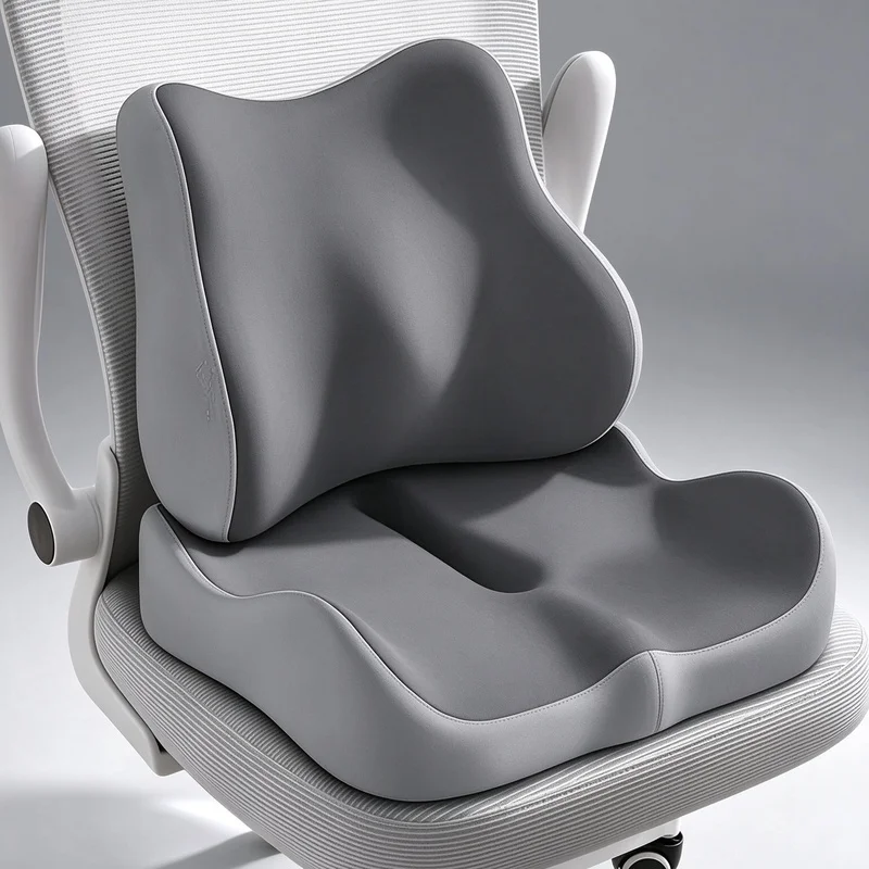 Ergonomic Memory Foam Seat Cushion with Coccyx Support, Pressure Relief Butt Pad for Office Chairs, Car Seats and Home Use