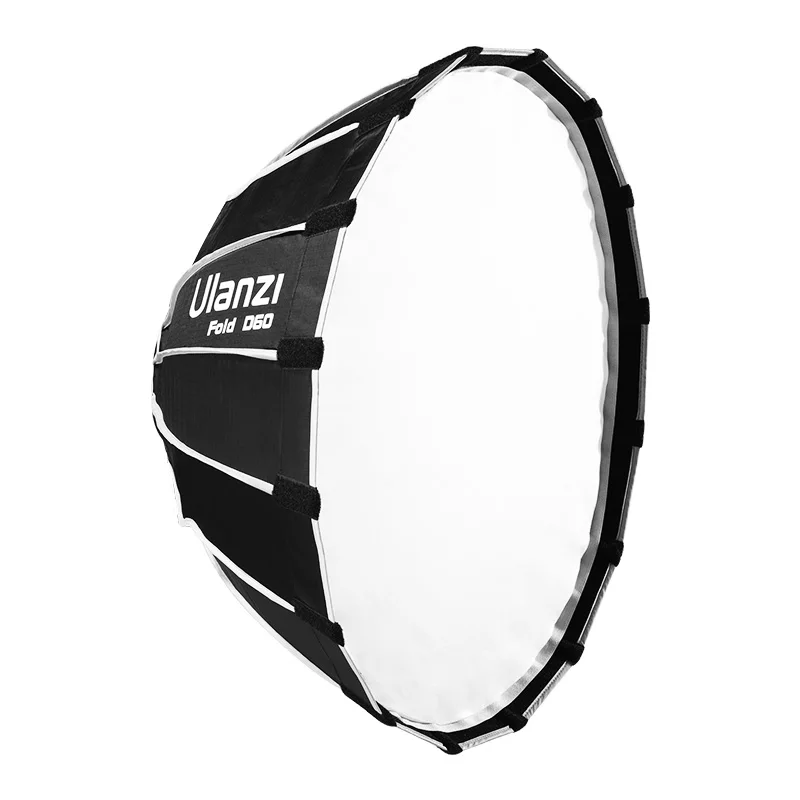 

Ulanzi LAS003 60cm Parabolic Softbox with Mini Standard Bowens Mount for Ulanzi 40W Pro 100W 120W Flash Light Photography Studio