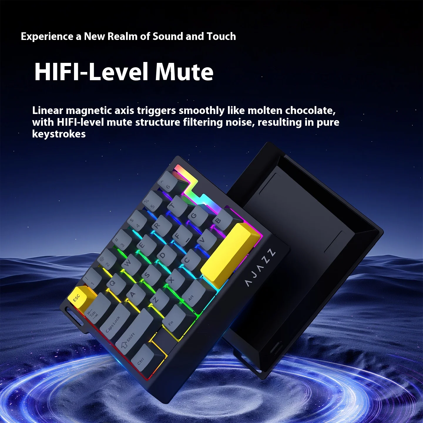 AJAZZ AK029 Magnetic Switch Mechanical Keyboard Portable Mini Wired Gaming Esports Single-Handed Design for Computer Office Use