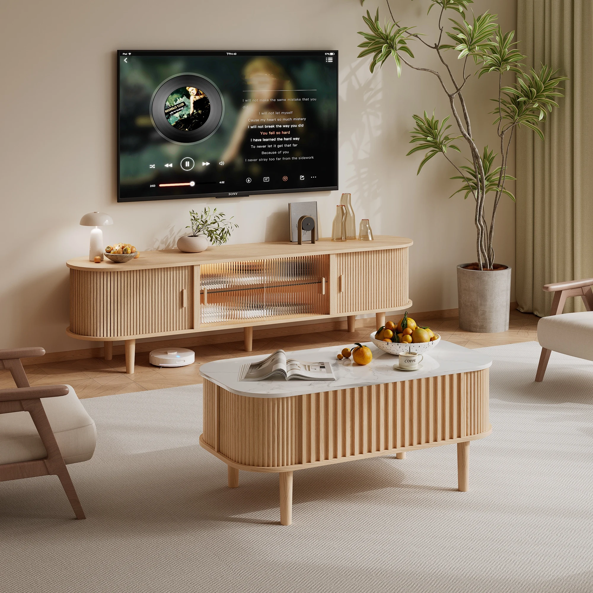 40" Lift Top Coffee Table with Storage, Faux Marble Tabletop & Solid Rubber Wood Legs, Mid-Century Modern Lift-Up Coffee Table f