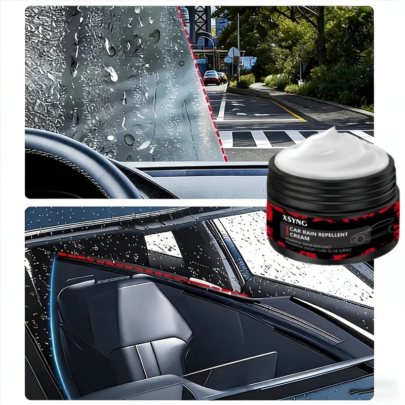Waterproof care wax - car windshield, rearview mirror, and glass rainproof coating. Durable protection polishing set with nano l