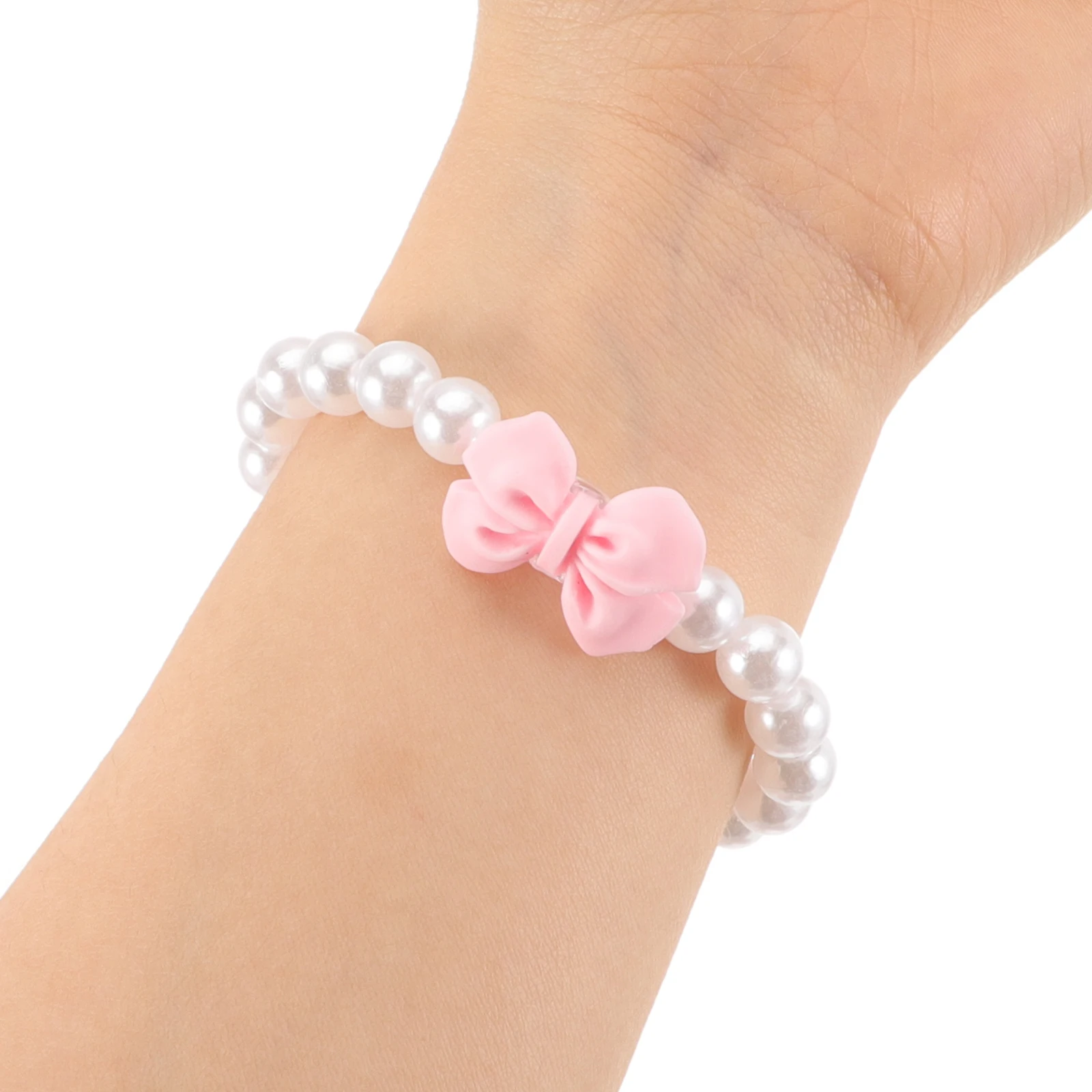 

Kids Jewelry Set Little Girl Necklace Bracelet Ring Earrings Bowknot Party Birthday Gift Toddler Necklaces 2-4 Years
