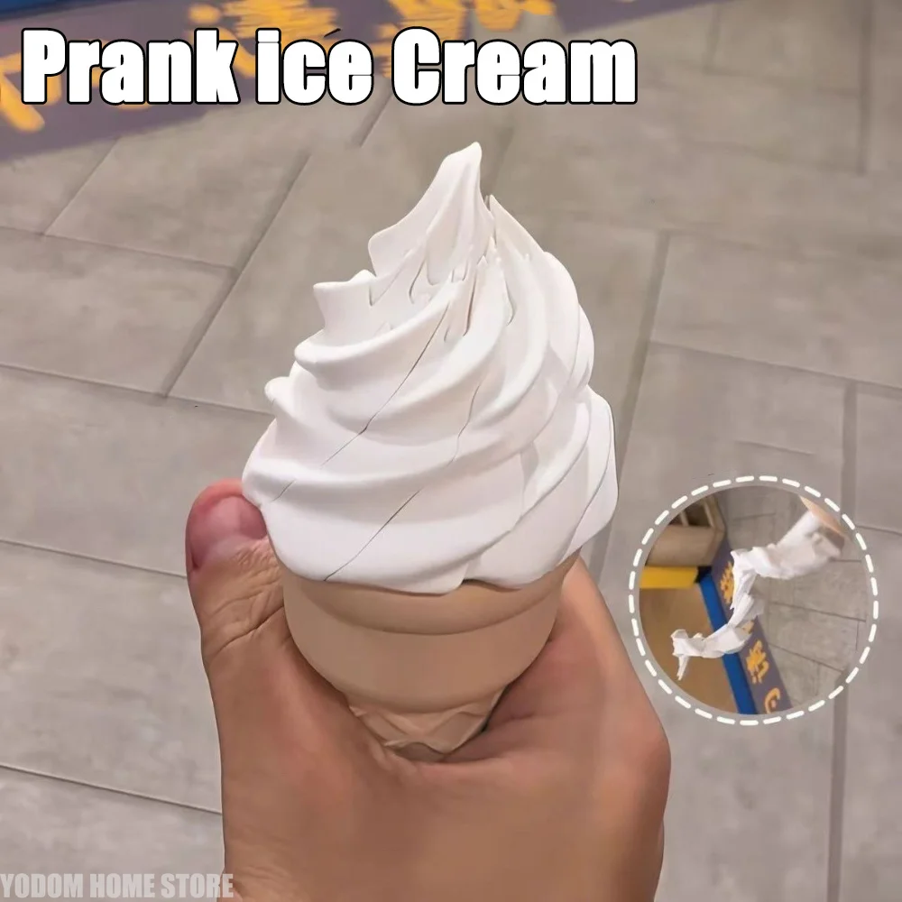 3D Printed Retractable Ice Cream Sword Prank Prop, Cute Decor Ornament for Desk & Home, Novelty Gift for Friends